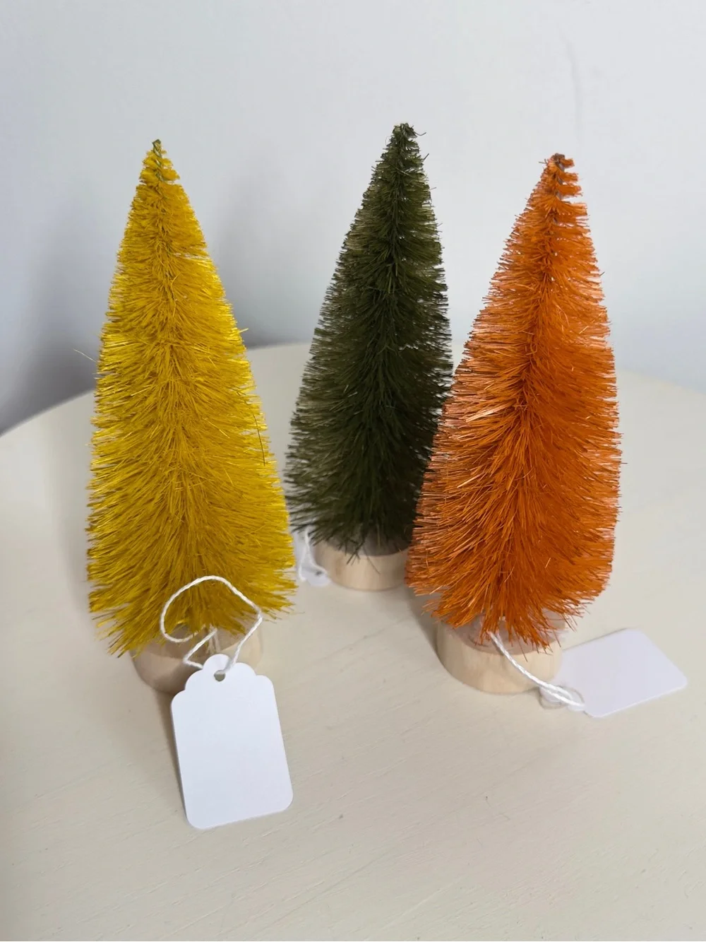 Set of 3 Fall Bottle Brush Trees
